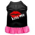 thumbnail image 1 of Kiss Me Sérigraphie Robe Noire avec Rose Vif XXL (18), 1 of 1