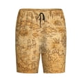 thumbnail image 6 of Daiia Old Vintage Map Of Sea Mens Woven Stretch Pajama Short,Short Pajama Pants-X-Large, 6 of 7