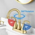 thumbnail image 3 of CoSoTower 2-Handle&nbsp;Bathroom&nbsp;Sink&nbsp;Faucet&nbsp;With&nbsp;Pop-Up&nbsp;Drain（Brushed Golden）, 3 of 6