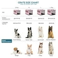 thumbnail image 6 of Petsfit 39.5inch Collapsible Dog Crate , Adjustable Fabric Cover by Spiral Iron Pipe, Chew Proof Strengthen Sewing Collapsible Dog Crate 3 Door Design,Pink, 6 of 9