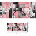 thumbnail image 4 of Pink and Grey Abstract Geometric Circle Canvas Wall Art Pink Pictures Framed Artwork for Living Room Bedroom Wall Decoration (Pink), 4 of 7