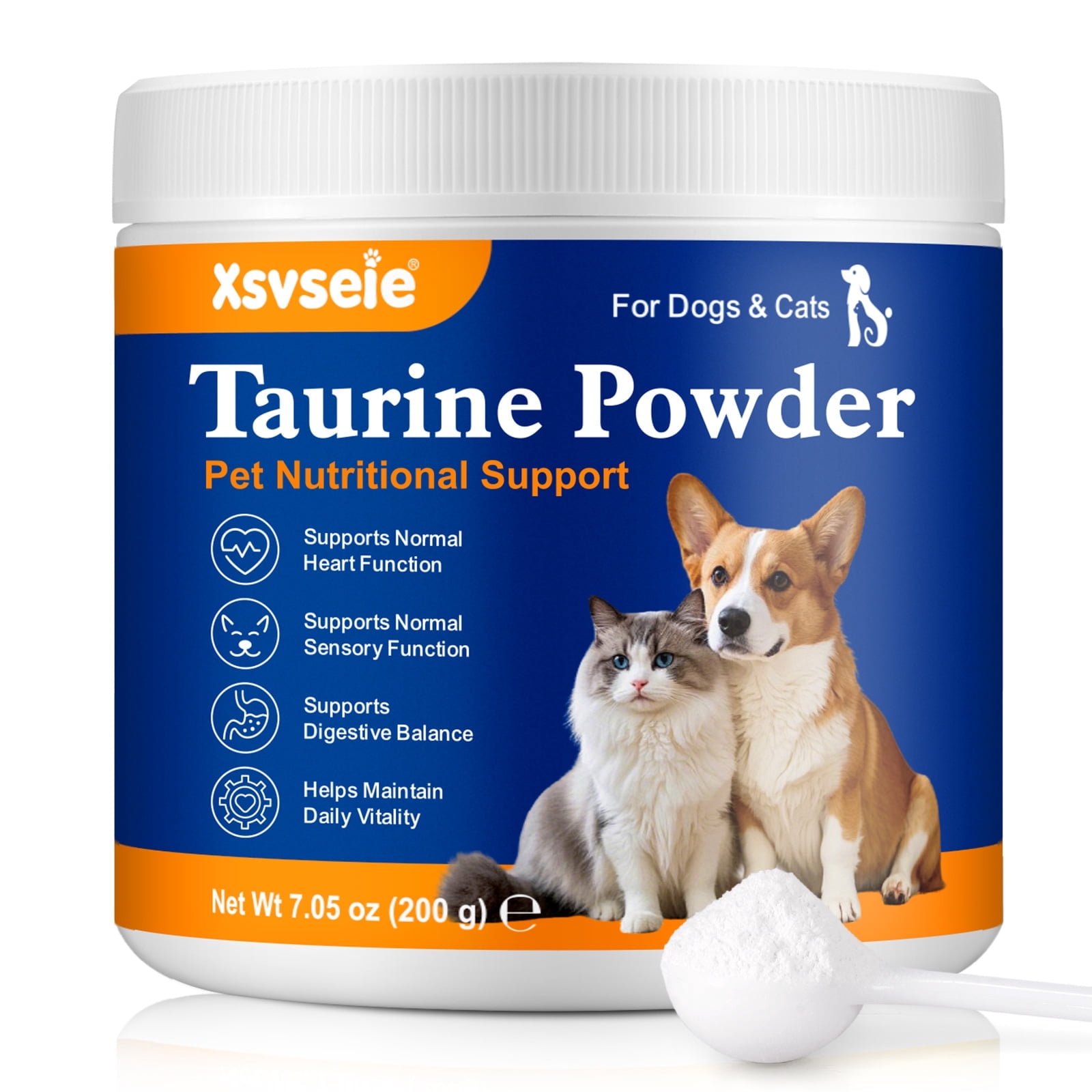 Taurine for Dogs and Cats Supports Healthy Vision, Heart, Immune System, Digestive Balance 7.05 oz