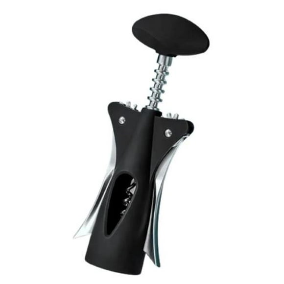 Sacacorchos Con Alas Negro De Metal Delux 19.5 Cm Neg