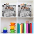 thumbnail image 6 of Large Foldable Storage Bin Funny Grey Cats Fabric Storage Baskets Collapsible Decorative Baskets Organizing Basket Bin with PU Handles for Shelves Home Closet Living Room-2Pack Decor Gifts, 6 of 7