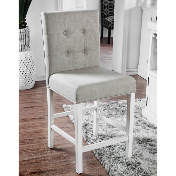 Xukmct 2 Pcs Fabric Counter Height Dining Chair Side Chair for Home, Dining Room, Living Room