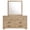 Light Oak - Dresser With Mirror, variant on Arielle 6-drawer Bedroom Dresser Cabinet Light Oak