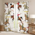 thumbnail image 2 of Manfei Rustic Western Cowboy Black Out Curtains,Farm Animal Horse Curtains Pack of 2 (42x63 Each),Country Farmhouse Bedroom Curtains For Boys Kids,Microfiber Bedroom Decor, 2 of 6