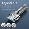 thumbnail image 4 of Professional Hair Clippers, Barber Clippers, Cordless Beard Trimmer for Men, W/ LCD Display & Travel Storage Case, Haircut Shawl, Silver, 4 of 8