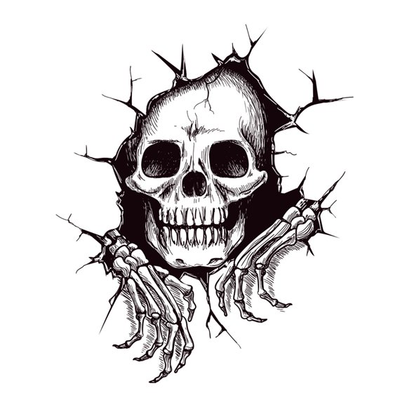 TIELUTT Halloween Wall Decals Terrifying Decorations for A Spine Party Atmosphere Boy Water Bottle Stickers Matching Stickers Sticker Packs for Boys Sticker Set for Girls Foam Sports Stickers