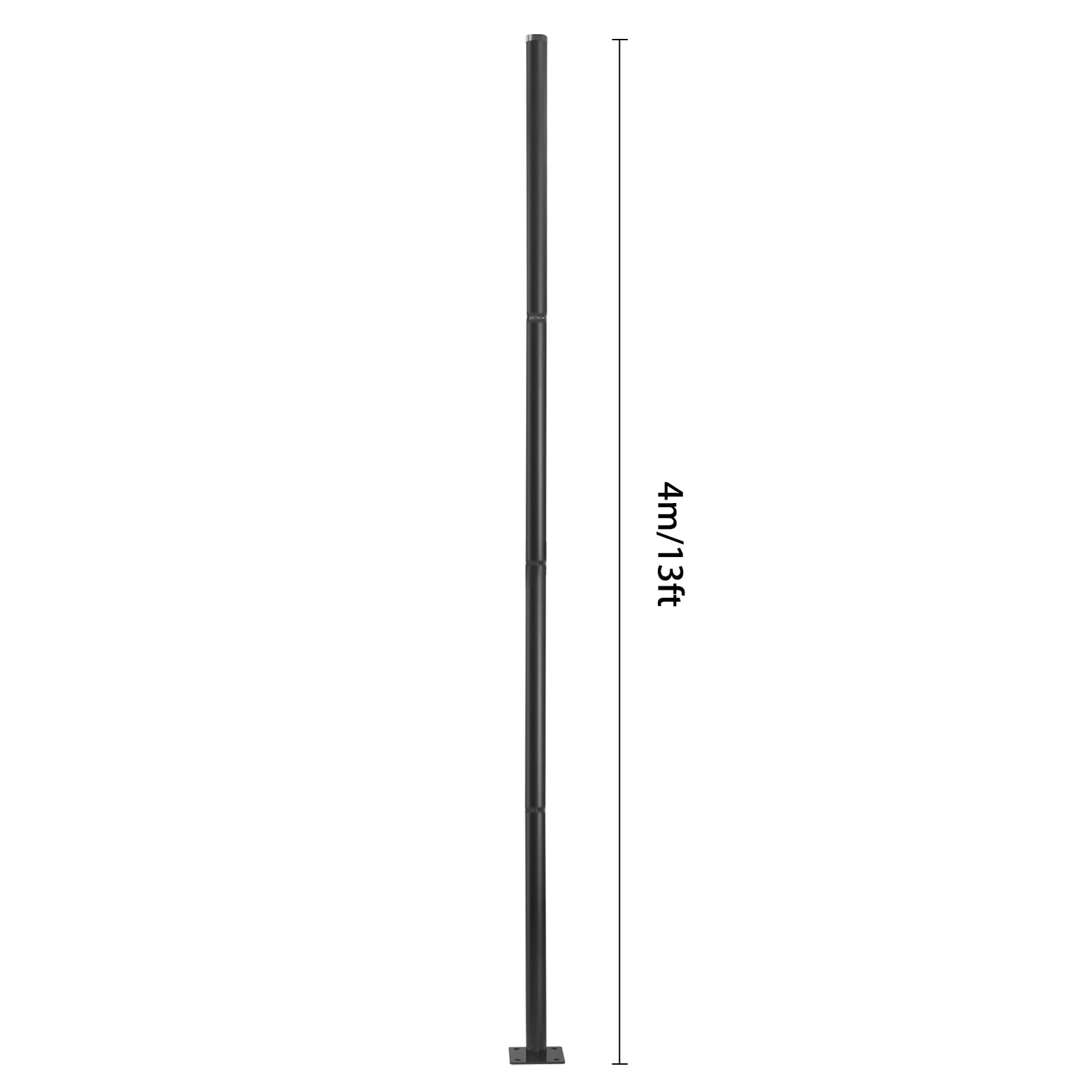 Miumaeov 13ft Street Light Pole Outdoor Street Courtyard Parking Lot Lighting Post with Ground Cage Black