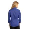 thumbnail image 2 of Red House Ladies 3/4 Sleeve Nailhead Non Iron Shirt-L (Mediterranean Blue), 2 of 6
