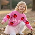 thumbnail image 5 of Aideaone Toddler Baby Girl Knit Sweater Big Sister Little Sister Matching Outfits Long Sleeve Pullover Sweatshirt for Infant 12M-4T, 5 of 8