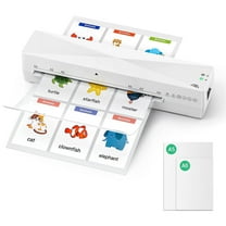 Portable 9" Thermal Laminator, Laminator Machine with Laminating Sheets for Home Office School, White