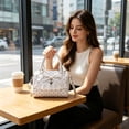 thumbnail image 3 of Tdxkok Women's Pillow Bag Textured Handbag Shoulder Crossbody Purse Minimalist Fashion Daily Carry White, 3 of 6