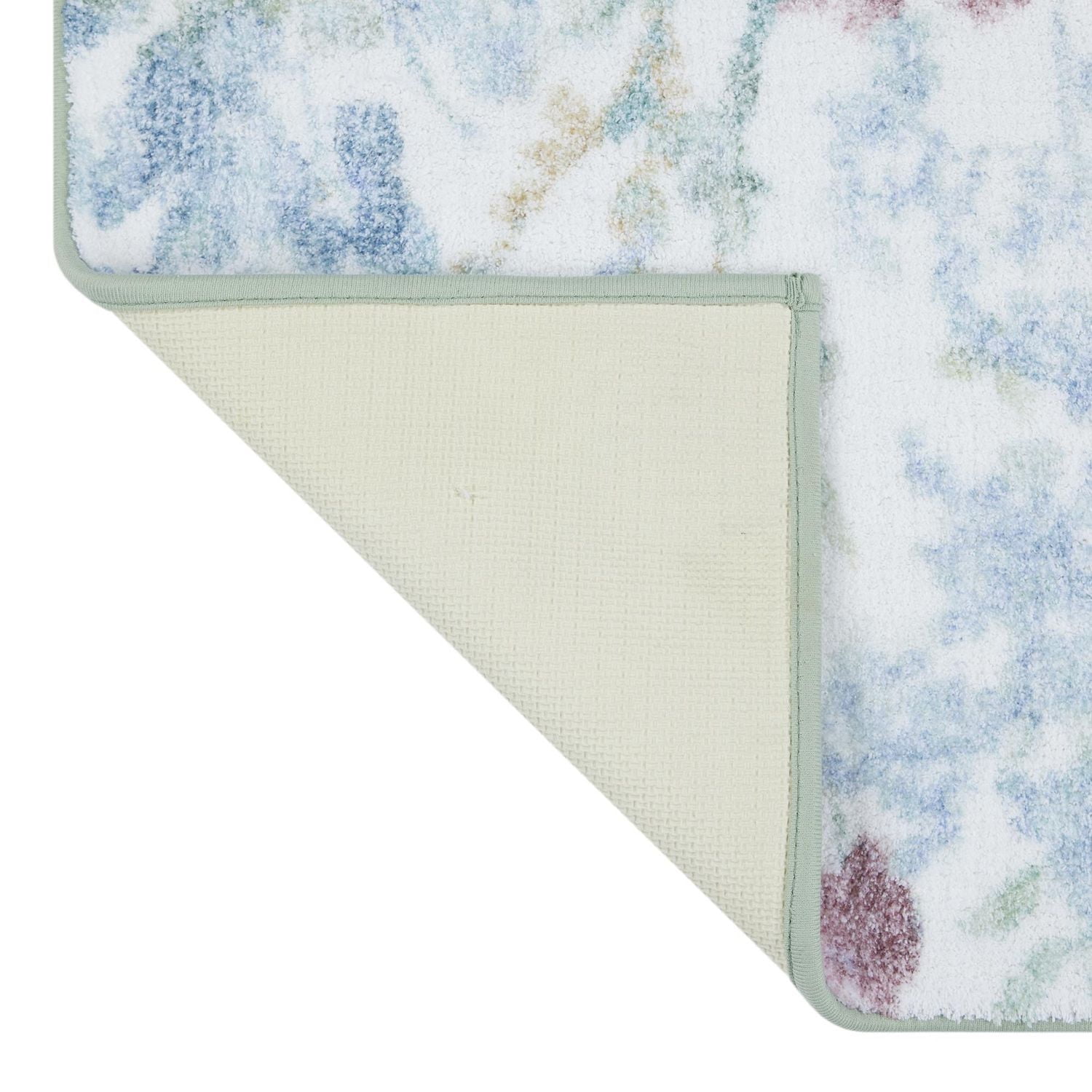 Ensemble de tapis de bain 2 pièces à imprimé numérique floral pastel hometrends 17 po x 24 po / 20 po x 34 po
