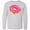 AC-Heather Grey, variant on Inktastic Pink Donut with Sprinkles Long Sleeve Youth T-Shirt