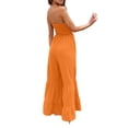 thumbnail image 4 of Coduop Women Spaghetti Strap Bell Bottom Jumpsuit Casual Sleeveless Playsuit Wide Leg Bodysuits, 4 of 5