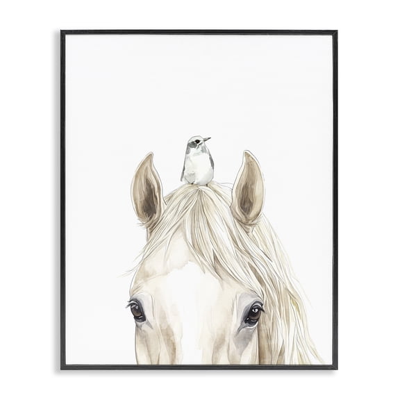 Stupell Industries Cottage Unexpected Guest Animals Black Framed Giclee Art, 11 x 14, by Svetlana Aleynikova