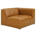 thumbnail image 3 of Modway Bartlett Vegan Leather 5-Piece Sectional Sofa in Tan, 3 of 10