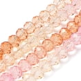 thumbnail image 2 of 20Strand Transparent Painted Glass Beads Strands Faceted Rondelle Colorful Hole: 1mm 8x6.5mm, 2 of 5
