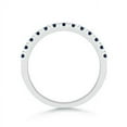 thumbnail image 2 of ANGARA Natural Unique Prong Sapphire Half Eternity Wedding Ring in 14K White Gold for Women (Size-2mm) | September Birthstone, Anniversary, Jewelry Gift for Women | Natural Blue Sapphire Ring, 2 of 8