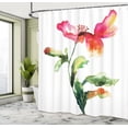 thumbnail image 5 of Ambesonne Garden Shower Curtain, Flowering Poppy, 69"Wx70"L, Red Green White, 5 of 5