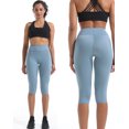 thumbnail image 4 of NELEUS Womens Plus Size Yoga Capris Leggings For Workout With Pockets Tummy Control High Waist,Gray+Light Blue+Light Purple,US Size 2XL, 4 of 12