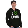 thumbnail image 5 of I Love Earth Reduce Reuse Recycle Zip Up Hoodie Men's Women's Brisco Brands S, 5 of 6