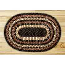 Capitol Earth Rugs  Mocha-Frappuccino Jute Braided Rug 5ft. x 8ft.