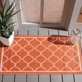 thumbnail image 3 of Safavieh Courtyard Alina Geometric Quatrefoil Indoor/Outdoor Area Rug, Terracotta/Bone, 2'7" x 5', 3 of 15