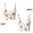 thumbnail image 5 of Haiem Fall Squirrel Pattern Womens Sports Bra - U Neck Padded Low Impact Yoga Bra Workout Crop Top Gym Moisture-Wicking Workout Vest -Medium, 5 of 9