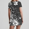 thumbnail image 5 of Levmjia Womens Summer Dress Casual V Neck Floral Short Sleeve Slim Fit Polyester Comfortable Vacation Beach Party Work Multi Colors, 5 of 7
