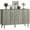 Gris Clair en Détresse, variante sur HOMCOM Buffet Moderne à Cannelures avec Tablettes Ajustables Chêne
