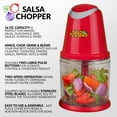 thumbnail image 2 of Taco Tuesday TTCHP2RD 2-Cup Capacity 2-Speed Chopper with Stainless Steel Blades, 2 of 7