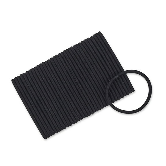 Scunci No-Damage Elastic Stretch Gentle-Hold Hairbands with No Metal Parts in Black, 34ct