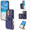 thumbnail image 6 of Compatible with Samsung Galaxy A52 4G/5G PU Leather Clasp Flip Zipper Purse Case, with Shoulder Strap Lanyard for Women Credit Card Holder Cell Accessories Phone Cover for Samsung Galaxy A52, Blue, 6 of 9