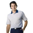 thumbnail image 1 of Monterey Club Men's Divot Stripe Texture Golf Polo Shirt #1625, 1 of 2