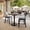 Dark Brown/Black Base, variant on Flash Furniture 30" x 24" Tabletop with TopGuard HPL Technology in Dark Brown with 18" Black Table Height Base
