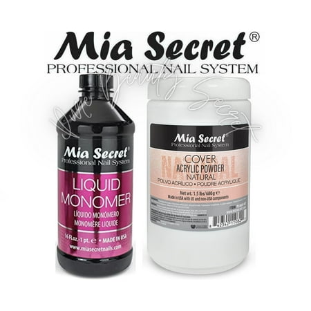 Mia Secret Liquid Monomer 16 oz & Cover Natural 1.5 lb