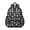 Astronaut and Alien Black Pattern, variant on Alien Peace Sign Iridescent Pattern Cute School Backpack with Padded Back and Adjustable Shoulder Straps 13.4"x11"x4.7"