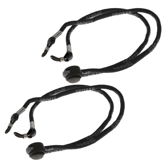 Cuello de Gafas de Sol Ajustable Sunnimix 2pcs correas de silicona color negro