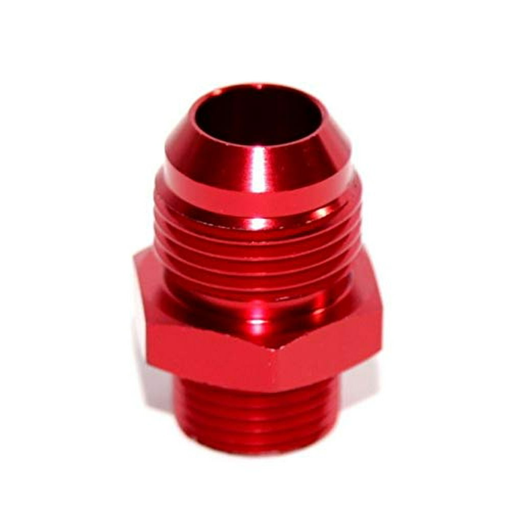 RED 10AN AN-10 to M18x1.5 NPT Male Thread Straight Aluminum Fitting ...