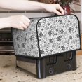 thumbnail image 6 of KLL Hand Drawn Snake Print 4 Slice Toaster Dust Covers Kitchen Small Appliance Cover with 2 Pockets,Can hold Jam Spreader Knife & Toaster Tongs (12.4 x 10.6 x 8.2), 6 of 6
