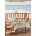 thumbnail image 2 of Outdoor Table Cloth with Umbrella Hole and Zipper, Orange Red Flowers Waterproof Rectangle Tablecloth 54"x80", Farmhouse Pastoral Botanical Washable Table Cover for Outside Party Patio Picnic, 2 of 8