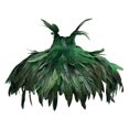 thumbnail image 1 of Pañuelo de plumas góticas para el hombro, disfraz para festivales, mujeres y hombres, carnavales. verde, 1 of 9