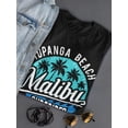 thumbnail image 3 of Topanga Beach Malibu Surf Rider T-Shirt Women -Image by Shutterstock, Female Large, 3 of 4