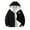Black, variant on Reversible Thermal Jacket For And Heavyweight Windproof Winter Hooded Coat With Soft For Outdoor Cold Weather