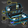 thumbnail image 3 of Casemaster Plazma Pro Dart Case Black with Blue Zipper and Phone Pocket, 3 of 10