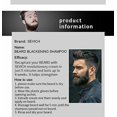 thumbnail image 3 of Champú para oscurecer la barba Sevich para hombre - Color negro natural instantáneo, fórmula anticaída, 10 sobres de 15 ml, ideales para viajes | Tinte para barba seguro y suave con cuidado nutritivo, 3 of 7