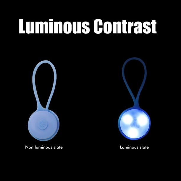 Linterna para mochila Jadeshay Luz LED de silicona 2 luces LED Color rojo azul verde Tamaño 19,5 cm